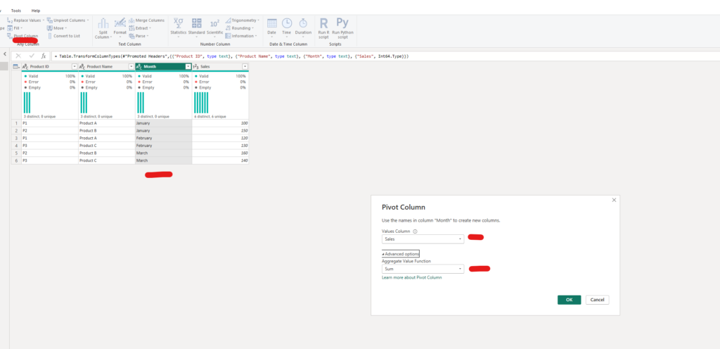 Pivot Unpivot and Transpose in Power BI Power Query