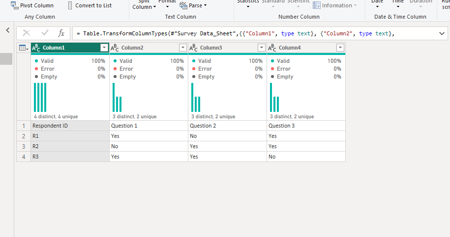 Pivot Unpivot and Transpose in Power BI Power Query