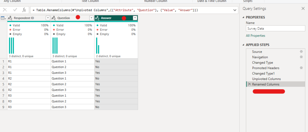 Pivot Unpivot and Transpose in Power BI Power Query